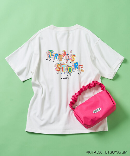 FREAK'S STORE(フリークスストア)の「Pちゃん アルファベットTシャツ(Tシャツ/カットソー・レディース・チャコールグレー/ライトグレー/オフホワイト・フリ-)」の20枚目の写真