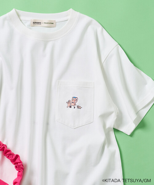 FREAK'S STORE(フリークスストア)の「Pちゃん アルファベットTシャツ(Tシャツ/カットソー・レディース・チャコールグレー/ライトグレー/オフホワイト・フリ-)」の19枚目の写真