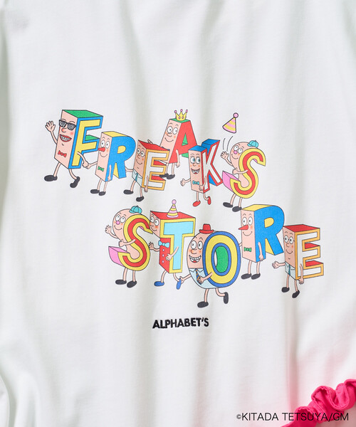 FREAK'S STORE(フリークスストア)の「Pちゃん アルファベットTシャツ(Tシャツ/カットソー・レディース・チャコールグレー/ライトグレー/オフホワイト・フリ-)」の17枚目の写真