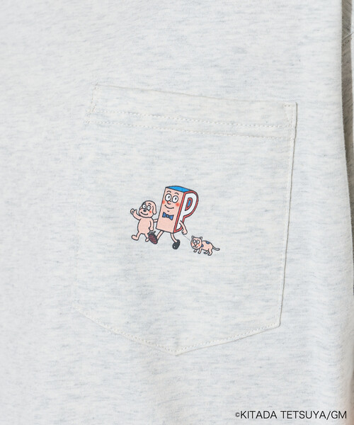 FREAK'S STORE(フリークスストア)の「Pちゃん アルファベットTシャツ(Tシャツ/カットソー・レディース・チャコールグレー/ライトグレー/オフホワイト・フリ-)」の22枚目の写真
