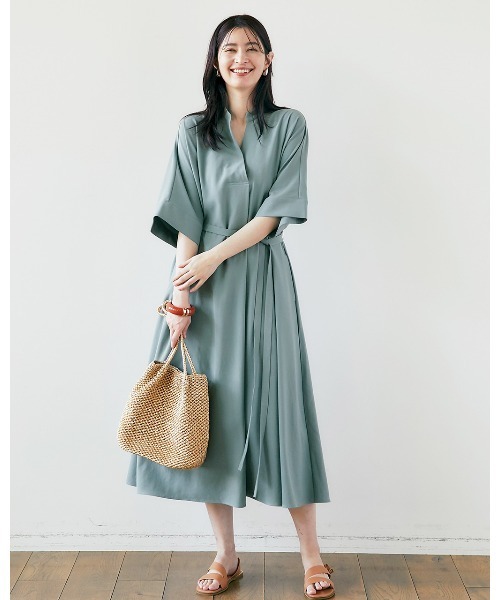 DoCLASSE( ドゥクラッセ)の「【ドライクロススキッパーマキシOP短】(ワンピース・レディース・ダークネイビー/テラコッタ/グレー/ブルーグレー/チャコール・11/13/15 /7/9)」の12枚目の写真