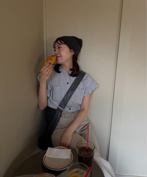 lawgy（ラウジー）の「slouchy shoulder tote bag / スラウチーショルダートートバッグ（ショルダーバッグ・レディース・ブラウン/グレー/アイボリー・FREE）」の17枚目の写真
