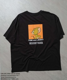 【TOM&JERRY/トム＆ジェリー】トムジェリ　オーバーサイズ プリント Tシャツ