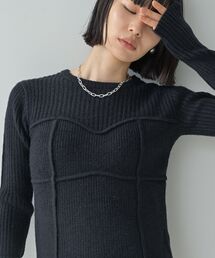 ビスチェドッキング風リブニット