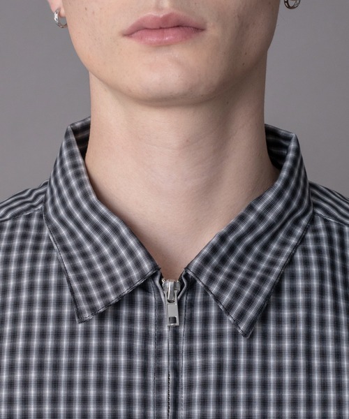 BROWNY(ブラウニー)の「BROWNY/【26年春夏新作】ミニオンブレZIPシャツ(シャツ/ブラウス・メンズ・ブルー系その他2/ブラック系その他2・LARGE/MEDIUM)」の5枚目の写真