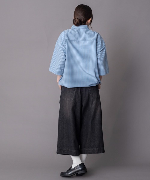 BROWNY(ブラウニー)の「BROWNY/【26年春夏新作】ミニオンブレZIPシャツ(シャツ/ブラウス・メンズ・ブルー系その他2/ブラック系その他2・LARGE/MEDIUM)」の20枚目の写真