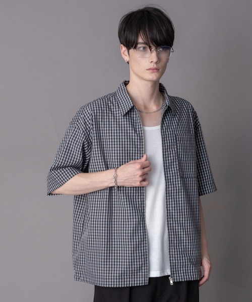 BROWNY(ブラウニー)の「BROWNY/【26年春夏新作】ミニオンブレZIPシャツ(シャツ/ブラウス・メンズ・ブルー系その他2/ブラック系その他2・LARGE/MEDIUM)」の13枚目の写真