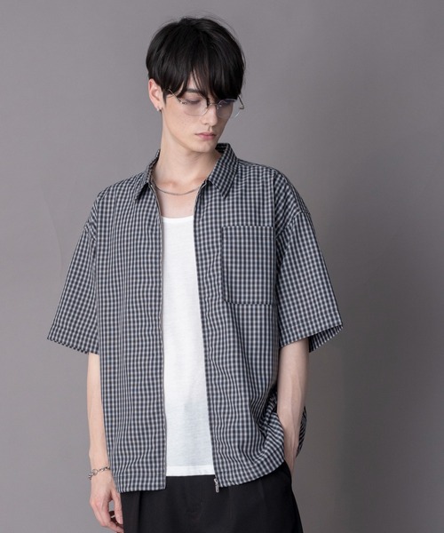 BROWNY(ブラウニー)の「BROWNY/【26年春夏新作】ミニオンブレZIPシャツ(シャツ/ブラウス・メンズ・ブルー系その他2/ブラック系その他2・LARGE/MEDIUM)」の14枚目の写真
