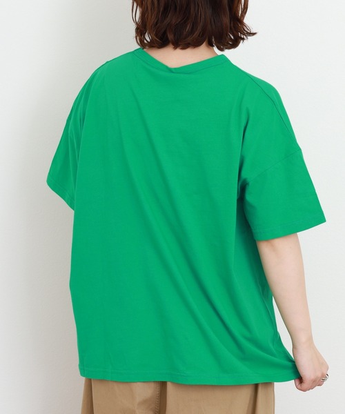 Emago(イマゴ)の「EMAGO カレッジロゴT 半袖(Tシャツ/カットソー・レディース・ホワイト/ブラック/グリーン・FREE)」の22枚目の写真