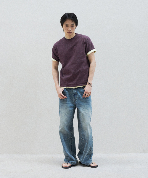SLOWACID（スローアシッド）の「ユーズドティンウォッシュデニムパンツ[ブルー]（デニムパンツ・レディース・その他・SMALL/MEDIUM/LARGE）」の4枚目の写真