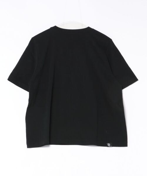 SUPER HAKKA(スーパーハッカ)の「SUPER HAKKA×波田佳子 「Myao」刺繍Tシャツ(Tシャツ/カットソー・レディース・その他12/グレー/ブラック・FREE)」の4枚目の写真