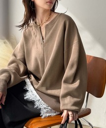 Classical Evon（クラシカルエヴォン）の「大人はレースをこう着る!裾レースドッキングミラノリブトップス(長袖)（Tシャツ/カットソー）」