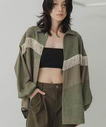 KBF | Siltrata Fringe pattern shirts(シャツ/ブラウス)
