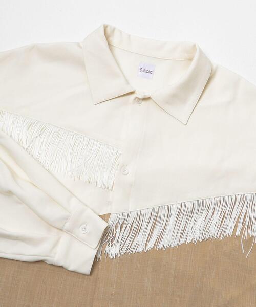 KBF（ケイビーエフ）の「Siltrata　Fringe pattern shirts（シャツ/ブラウス・レディース・ブラウン系その他/グリーン系その他/ホワイト系その他・FREE）」の11枚目の写真