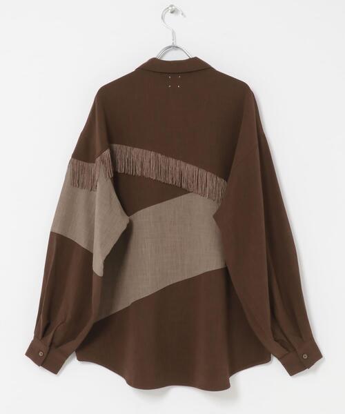 KBF（ケイビーエフ）の「Siltrata　Fringe pattern shirts（シャツ/ブラウス・レディース・ブラウン系その他/グリーン系その他/ホワイト系その他・FREE）」の20枚目の写真