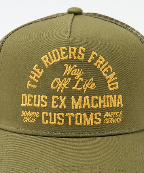DEUS EX MACHINA（デウスエクスマキナ）の「【DEUS EX MACHINA / デウスエクスマキナ】Shock Ones Trucker Cap / トラッカーキャップ / ユニセックス（キャップ・メンズ・ネイビー/ブラック/カーキ・フリー）」の6枚目の写真