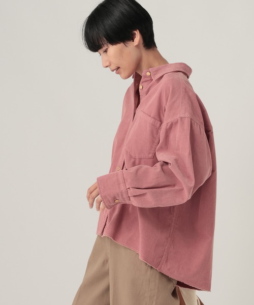 Elura(エルーラ)の「コーデュロイシャツ/1049457(シャツ/ブラウス・レディース・チャコールグレー/ピンク/オフホワイト・FREE)」の13枚目の写真
