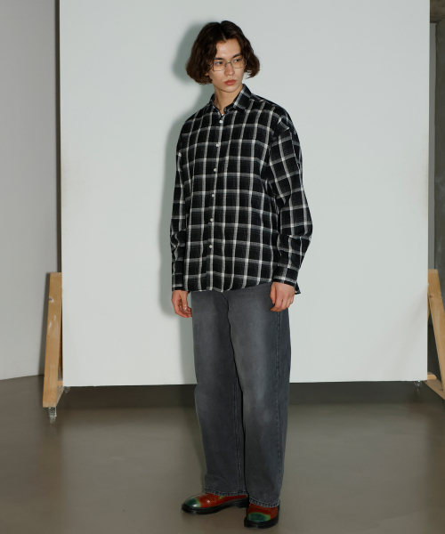 SIGNATURE（シグネチャ）の「ネイチャルグリッドチェックシャツ[ブラック]（シャツ/ブラウス・レディース・その他・LARGE/MEDIUM）」の4枚目の写真