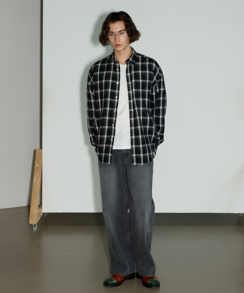 SIGNATURE（シグネチャ）の「ネイチャルグリッドチェックシャツ[ブラック]（シャツ/ブラウス・レディース・その他・LARGE/MEDIUM）」の8枚目の写真
