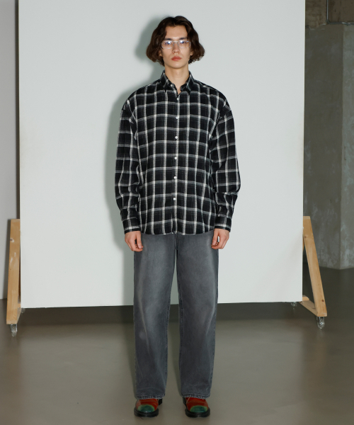 SIGNATURE（シグネチャ）の「ネイチャルグリッドチェックシャツ[ブラック]（シャツ/ブラウス・レディース・その他・LARGE/MEDIUM）」の9枚目の写真