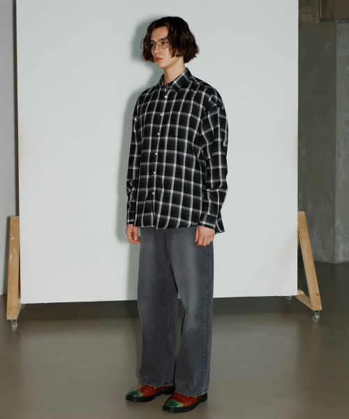 SIGNATURE（シグネチャ）の「ネイチャルグリッドチェックシャツ[ブラック]（シャツ/ブラウス・レディース・その他・LARGE/MEDIUM）」の10枚目の写真