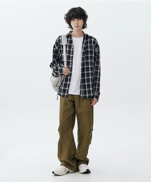 SIGNATURE（シグネチャ）の「ネイチャルグリッドチェックシャツ[ブラック]（シャツ/ブラウス・レディース・その他・LARGE/MEDIUM）」の13枚目の写真