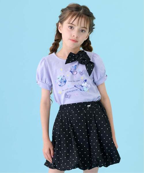 ANNA SUI mini（アナスイ・ミニ）の「バタフライドリーミーTシャツ（Tシャツ/カットソー・キッズ・ラベンダー/エメラルド・140cm/85-95cm/130cm/120cm/100-110cm）」の2枚目の写真
