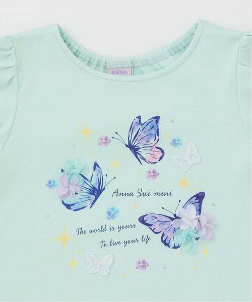ANNA SUI mini（アナスイ・ミニ）の「バタフライドリーミーTシャツ（Tシャツ/カットソー・キッズ・ラベンダー/エメラルド・140cm/85-95cm/130cm/120cm/100-110cm）」の4枚目の写真