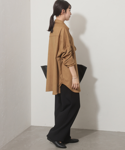 JOURNAL STANDARD relume(ジャーナルスタンダード レリューム)の「【LANCER/ランサー】フェイクスエードビッグシャツ(シャツ/ブラウス・レディース・ベージュ/ブラウン・MEDIUM)」の21枚目の写真