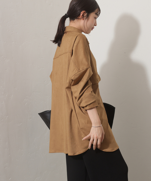 JOURNAL STANDARD relume(ジャーナルスタンダード レリューム)の「【LANCER/ランサー】フェイクスエードビッグシャツ(シャツ/ブラウス・レディース・ベージュ/ブラウン・MEDIUM)」の14枚目の写真