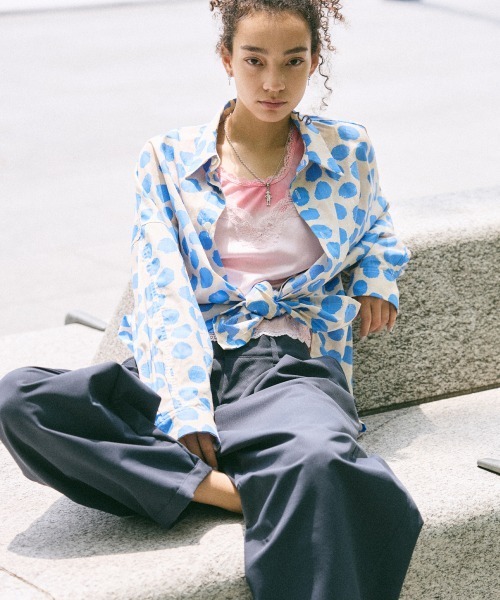 rehacer(レアセル)の「rehacer : Hand Paint Dot Dolman Shirt / ハンドペイント ドット ドルマンシャツ(シャツ/ブラウス・メンズ・ブラック/ブルー・LARGE/MEDIUM/SMALL)」の13枚目の写真
