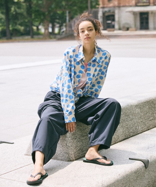 rehacer(レアセル)の「rehacer : Hand Paint Dot Dolman Shirt / ハンドペイント ドット ドルマンシャツ(シャツ/ブラウス・メンズ・ブラック/ブルー・LARGE/MEDIUM/SMALL)」の14枚目の写真