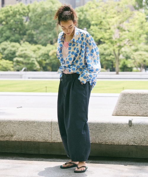 rehacer(レアセル)の「rehacer : Hand Paint Dot Dolman Shirt / ハンドペイント ドット ドルマンシャツ(シャツ/ブラウス・メンズ・ブラック/ブルー・LARGE/MEDIUM/SMALL)」の18枚目の写真