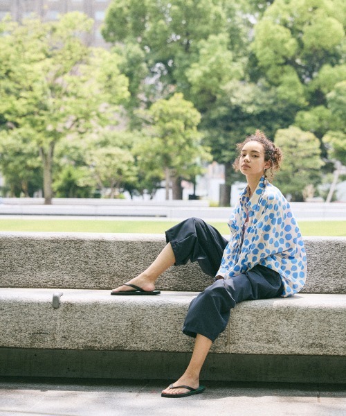 rehacer(レアセル)の「rehacer : Hand Paint Dot Dolman Shirt / ハンドペイント ドット ドルマンシャツ(シャツ/ブラウス・メンズ・ブラック/ブルー・LARGE/MEDIUM/SMALL)」の15枚目の写真