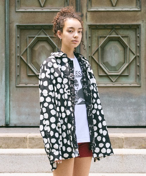 rehacer(レアセル)の「rehacer : Hand Paint Dot Dolman Shirt / ハンドペイント ドット ドルマンシャツ(シャツ/ブラウス・メンズ・ブラック/ブルー・LARGE/MEDIUM/SMALL)」の9枚目の写真