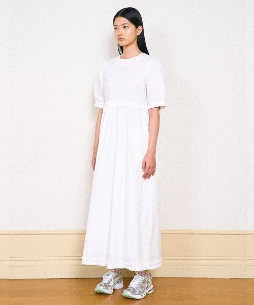 PARTIMENTO WOMEN(パルティメントウィメン)の「パフスリーブマキシドレス_ホワイト(ワンピース・レディース・その他・ONE SIZE)」の3枚目の写真