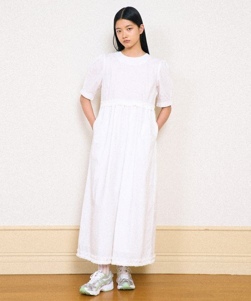 PARTIMENTO WOMEN(パルティメントウィメン)の「パフスリーブマキシドレス_ホワイト(ワンピース・レディース・その他・ONE SIZE)」の6枚目の写真