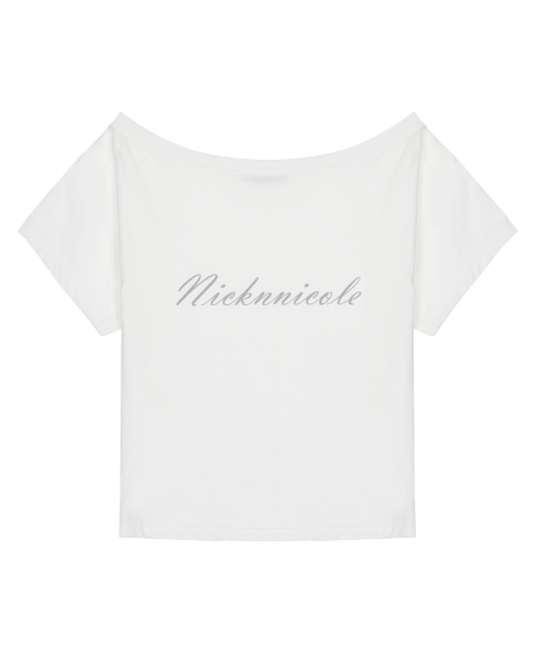 NICK&NICOLE（ニックアンドニコール）の「RAGLAN LETTERING TOP_IVORY（Tシャツ/カットソー・レディース・その他・FREE）」の4枚目の写真