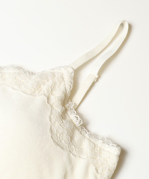coca(coca)(コカ)の「OUT BRA ベロアカップ付きレースキャミソール(キャミソール・レディース・ブラック/グレー/アイボリー・S/L/M)」の21枚目の写真