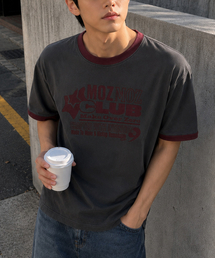 ムードイット リンガークロップピグメント半袖Tシャツチャコール