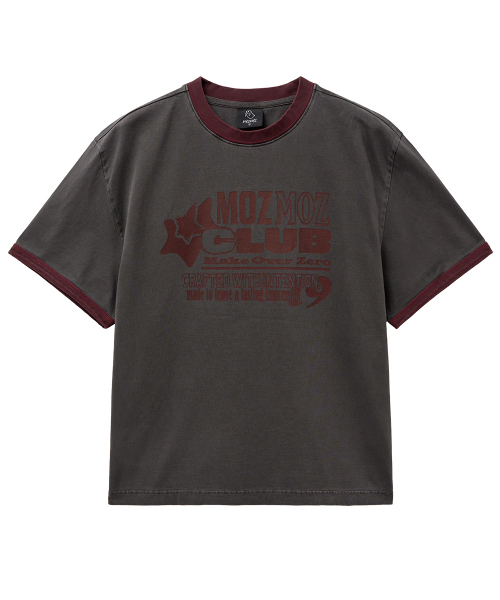 MOZMOZ(モズモズ)の「ムードイット リンガークロップピグメント半袖Tシャツチャコール(Tシャツ/カットソー・レディース・その他・1/3/2)」の5枚目の写真