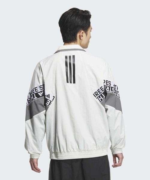 adidas(アディダス)の「ワーディングパック ルーズフィット メッシュ裏地付き ウーブンジャケット / アディダス adidas(ジャージ・メンズ・グレー・XX-LARGE/LARGE/MEDIUM/SMALL/X-LARGE/X-SMALL)」の2枚目の写真