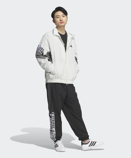 adidas(アディダス)の「ワーディングパック ルーズフィット メッシュ裏地付き ウーブンジャケット / アディダス adidas(ジャージ・メンズ・グレー・XX-LARGE/LARGE/MEDIUM/SMALL/X-LARGE/X-SMALL)」の3枚目の写真