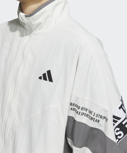adidas(アディダス)の「ワーディングパック ルーズフィット メッシュ裏地付き ウーブンジャケット / アディダス adidas(ジャージ・メンズ・グレー・XX-LARGE/LARGE/MEDIUM/SMALL/X-LARGE/X-SMALL)」の6枚目の写真