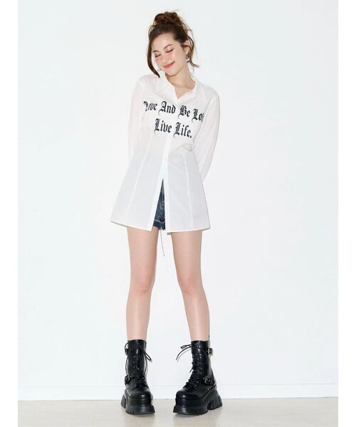EVRIS（エヴリス）の「【厚底】バックルベルトエンジニアブーツ（ブーツ・レディース・ブラック/その他1/ブラウン・LARGE/MEDIUM/SMALL）」の4枚目の写真