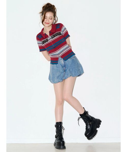 EVRIS（エヴリス）の「【厚底】バックルベルトエンジニアブーツ（ブーツ・レディース・ブラック/その他1/ブラウン・LARGE/MEDIUM/SMALL）」の7枚目の写真