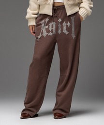 RHINESTONE BLACKLETTER LOGO SWEATPANTS