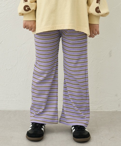 pairmanon（ペアマノン）の「【90-150cm】リブカットアソートガラワイドパンツ（その他パンツ・キッズ・ブラック/ブルー/パープル/ブラウン/ネイビー/ブラウン系その他・100/110/90/150/140/120/130）」の6枚目の写真