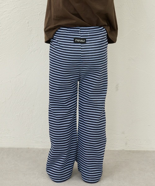 pairmanon（ペアマノン）の「【90-150cm】リブカットアソートガラワイドパンツ（その他パンツ・キッズ・ブラック/ブルー/パープル/ブラウン/ネイビー/ブラウン系その他・100/110/90/150/140/120/130）」の4枚目の写真