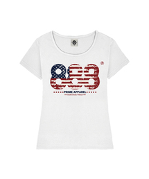 APPAREL レディース Uネックスリムフィット半袖Tシャツ 6 COLORS